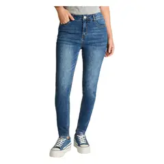 ACUARELA - Jeans Tiro Alto Skinny Azul