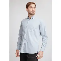 TRIAL - Camisa hombre pie de poule verde