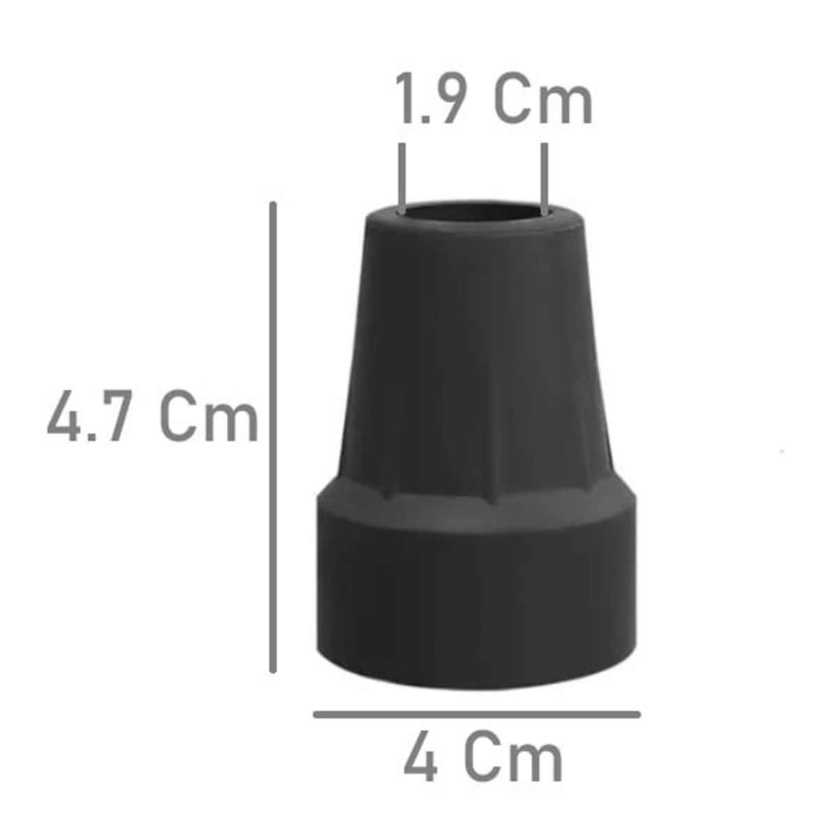 ONEDER - Regaton Para Baston Muleta Par De Goma Repuesto 19mm 2 Unid