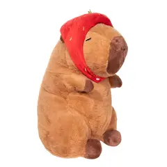 GENERICO - Juguete Peluche Capibara Con Gorro Frutilla 30cm Infantil