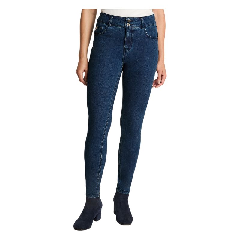 LORENZO DI PONTTI - Jeans Skynny Push Up Control De Abdomen Azul Marino