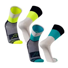 SILVERA NANOTECH - Calcetines de compresión deportivos running ciclismo gym hombre mujer