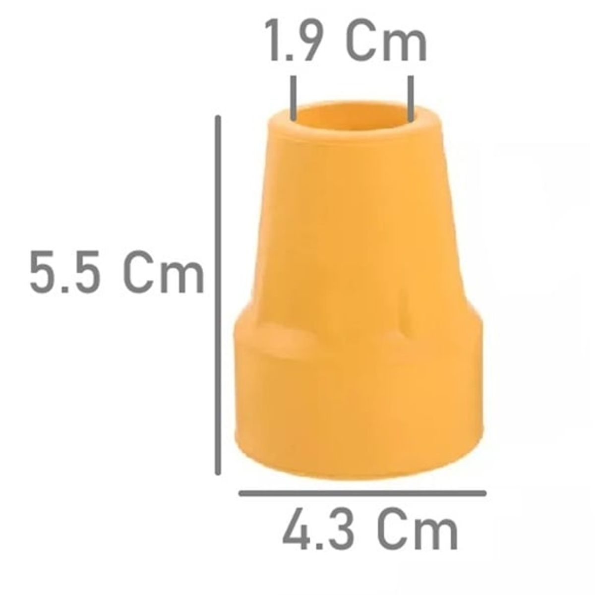 ONEDER - Regaton Base De Goma Para Baston Muleta Pack 2 Unid 19 Mm