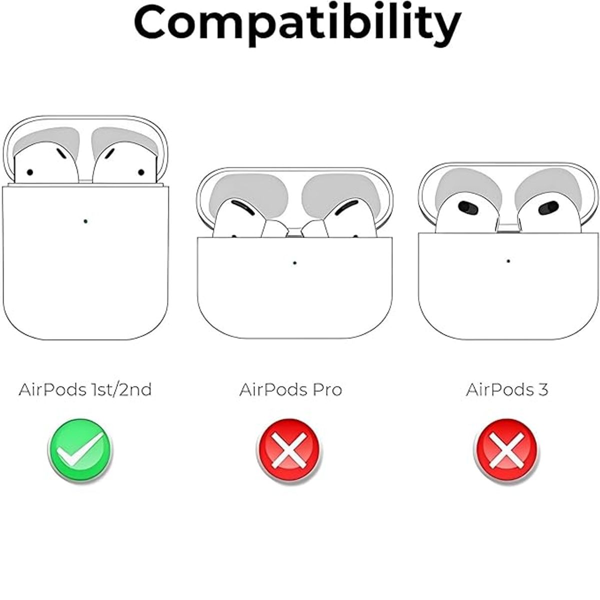 GENERICO - Funda Silicona Para Airpods 1 2 /  Vino