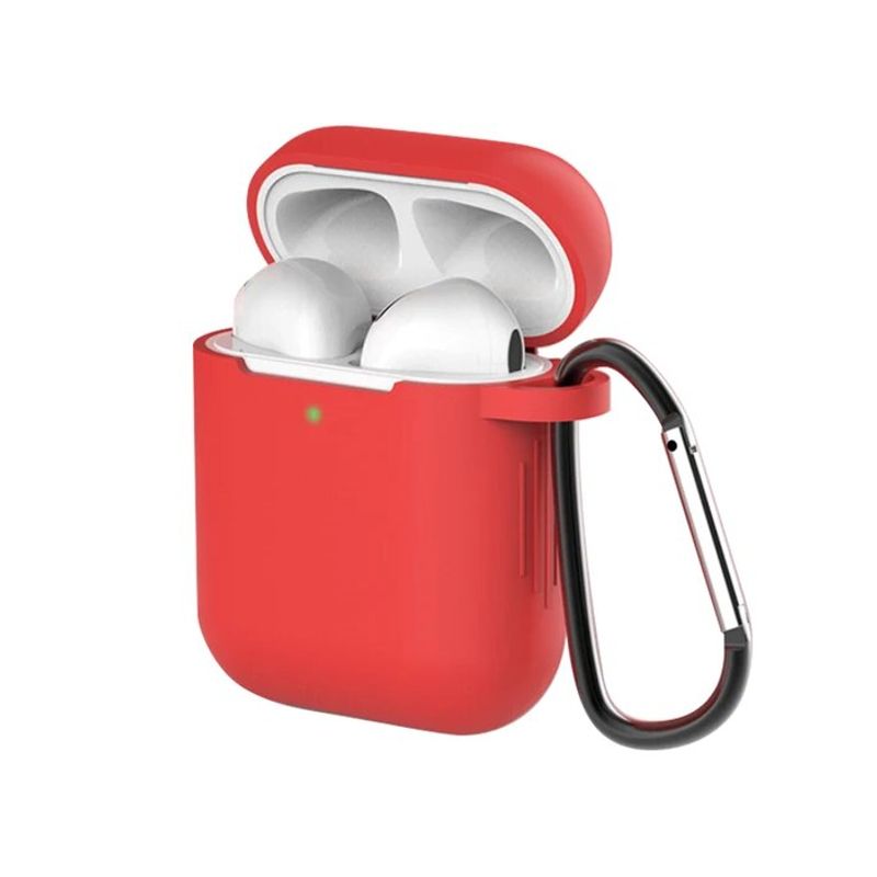 GENERICO - Funda Silicona Para Airpods 1 2 /  Rojo
