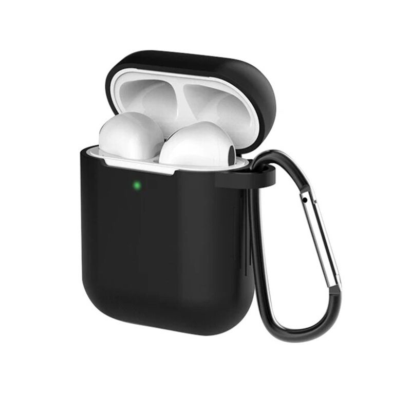 GENERICO - Funda Silicona Para Airpods 1 2 /  Negro