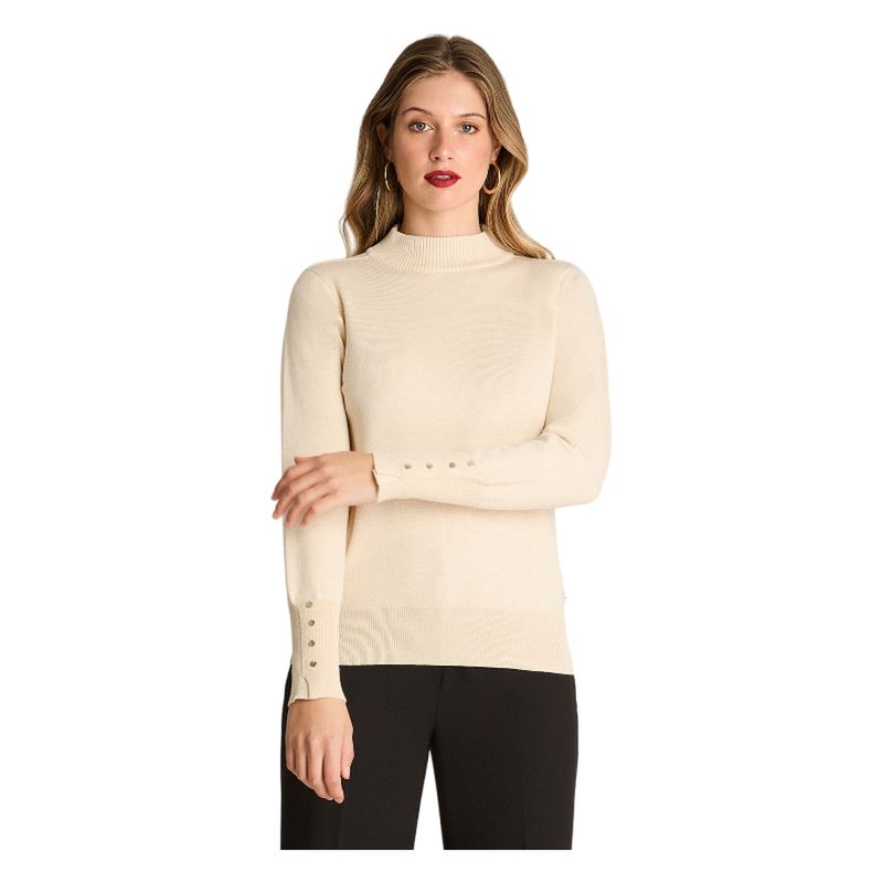 LORENZO DI PONTTI - Sweater Manga Larga Cuello Mock Arena