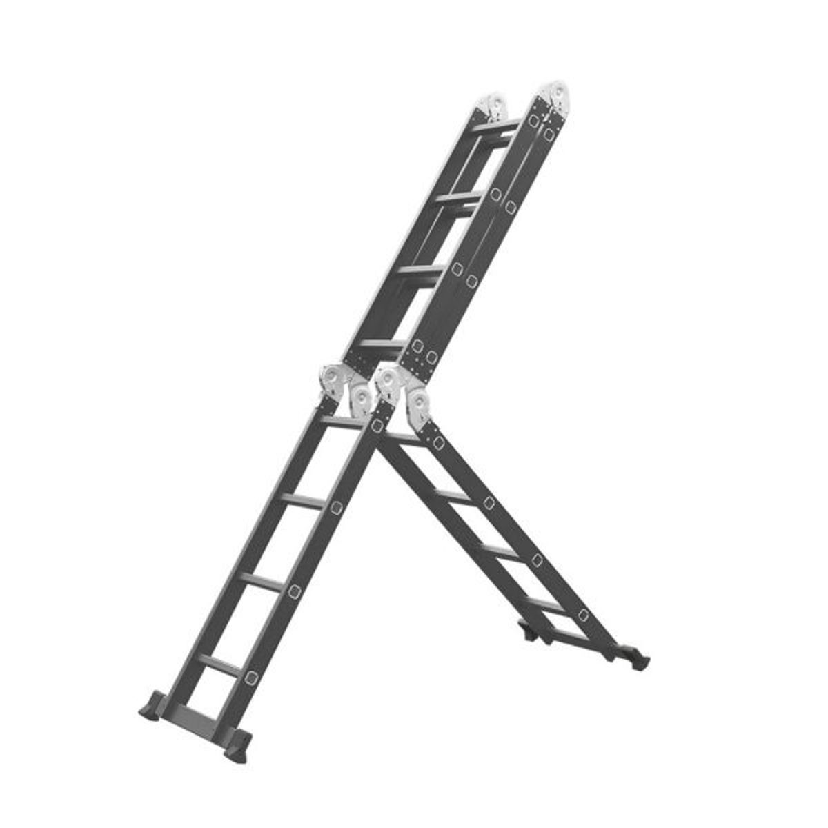 IGPRO - Escalera 4,6mt Profesional Heavy Duty 16 Peldaños Negra