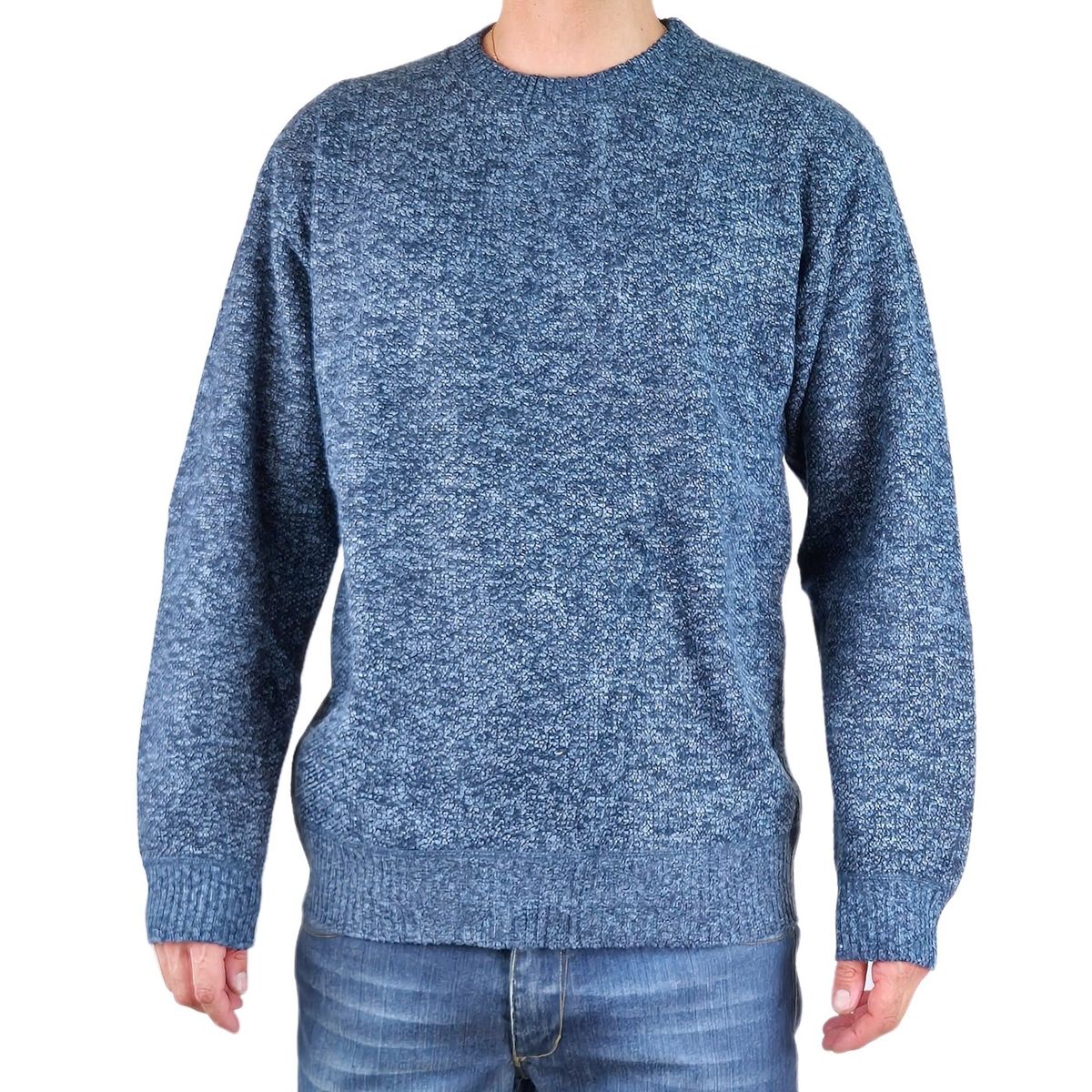 GENERICO - Sweater Frizado Tejido Hombre Cuello Polo Colores 1367