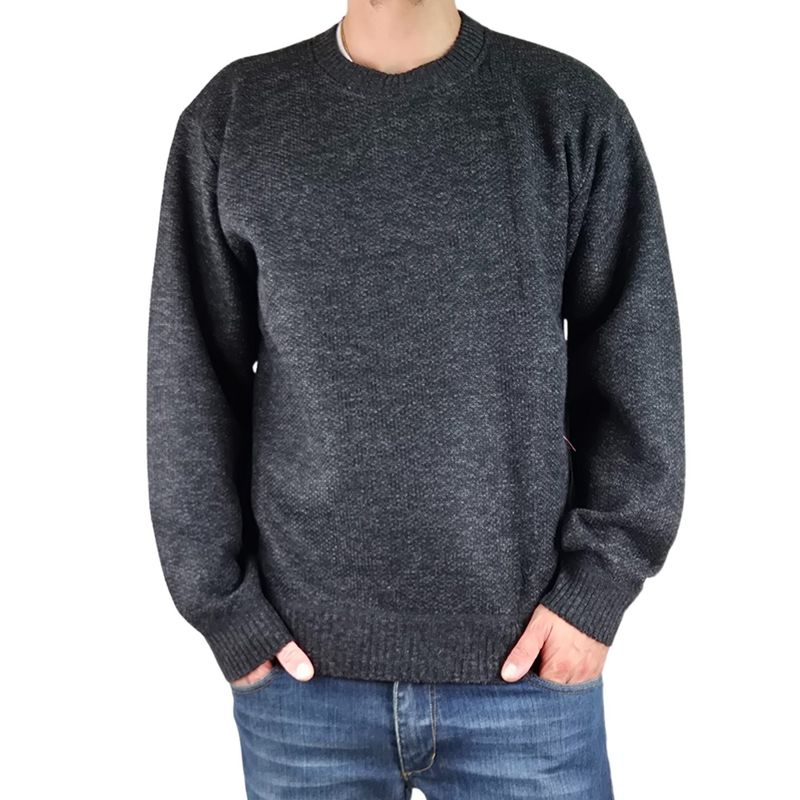 MPROPIA - Sweater Frizado Tejido Hombre Cuello Polo Colores 1367.
