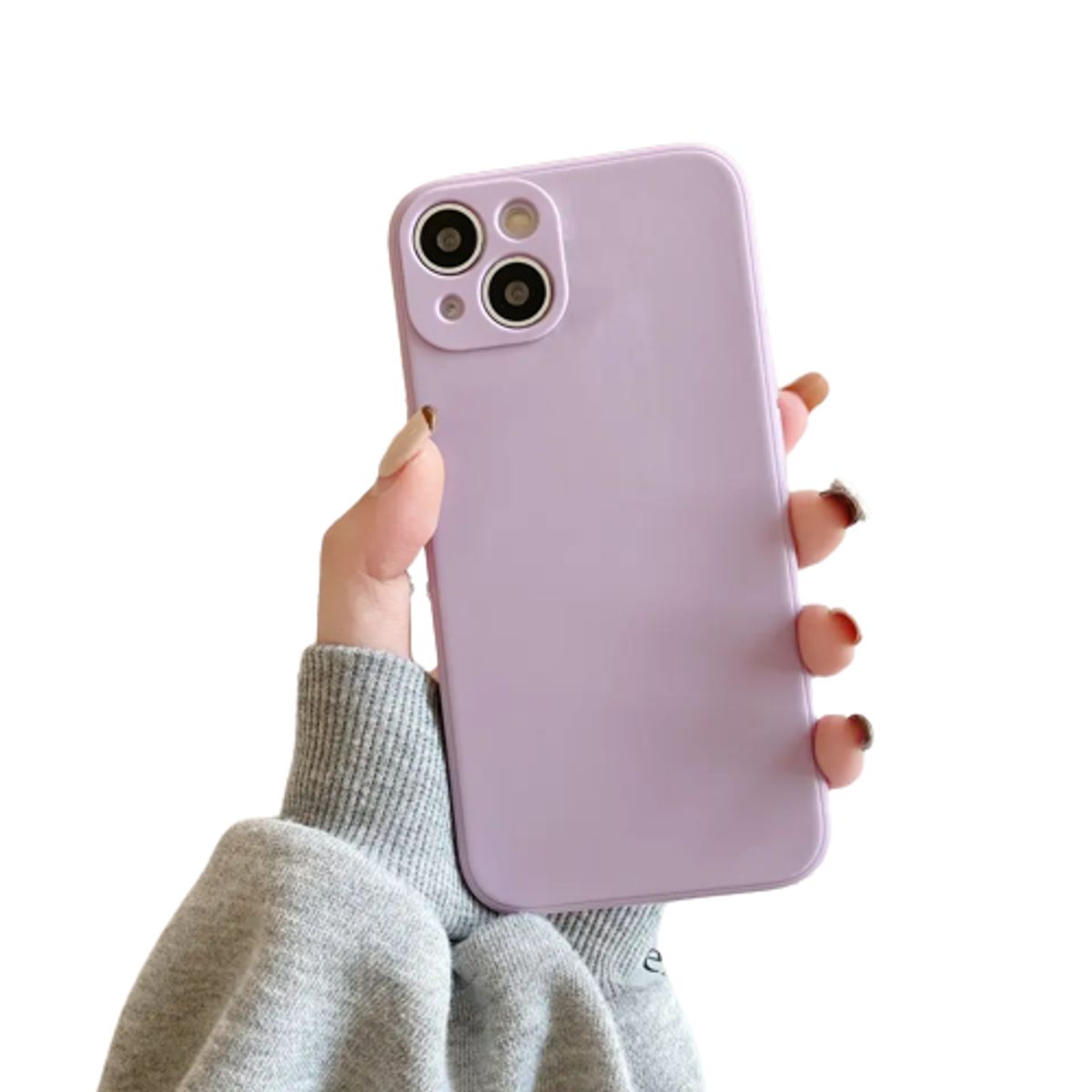 GENERICO - Carcasa Silicona Slim para iPhone 15 / Llila