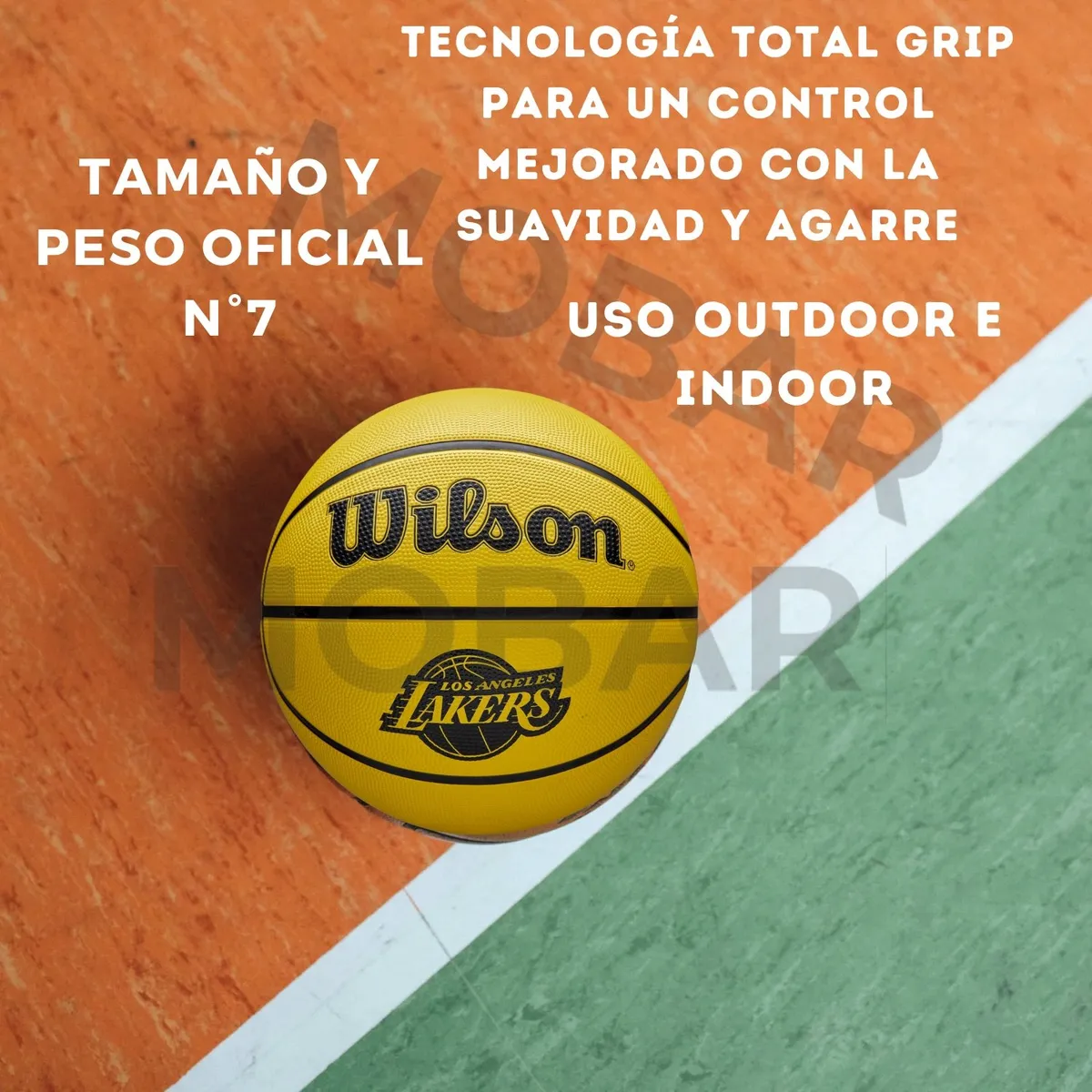 WILSON - Balon Basquetbol Pelota Basketbal N°7 Wilson Solid Lakers