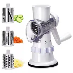 GENERICO - Rallador Cortador Triturador De Verduras Manual 3 En 1