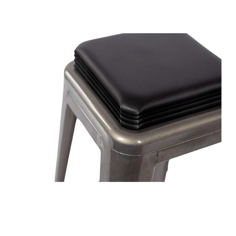 TODODESCUENTO - Pack 4 Cojines Magneticos Pisos Taburetes Tolix/ Ecocuero- Negro
