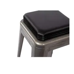 TODODESCUENTO - Pack 4 Cojines Magneticos Pisos Taburetes Tolix/ Ecocuero- Negro