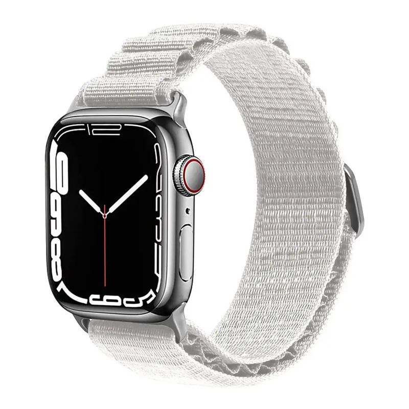 GENERICO - Correa Nylon  Alpine Para Apple Watch 42 44 45 49 Ultra / Crema