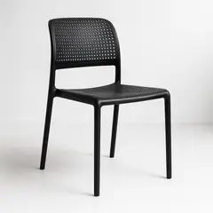 KLIK - Silla de Restaurant Terraza Comedor Hoffman Rattan Enrejada Negro