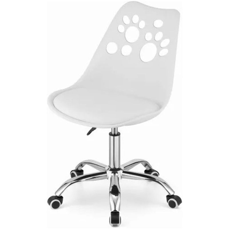 TODODESCUENTO - Pack 4 Sillas Escritorio Tulip Acolchada Infantil- Blanca