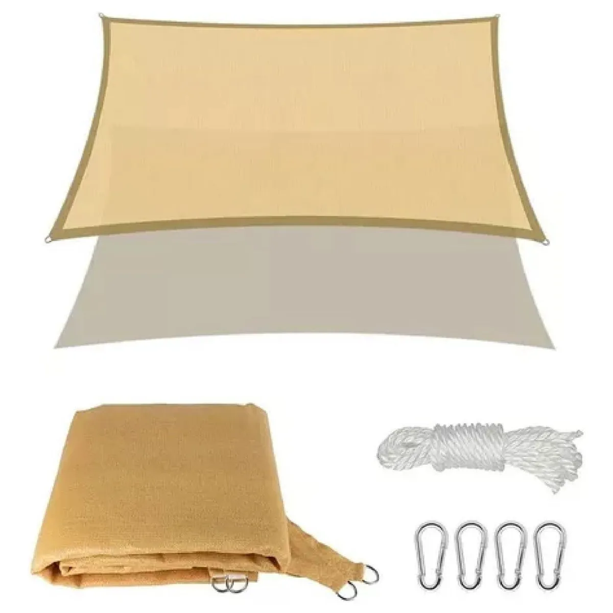 GENERICO - Toldo Vela Sombreadora Malla Sombra 5x5 Rectangular