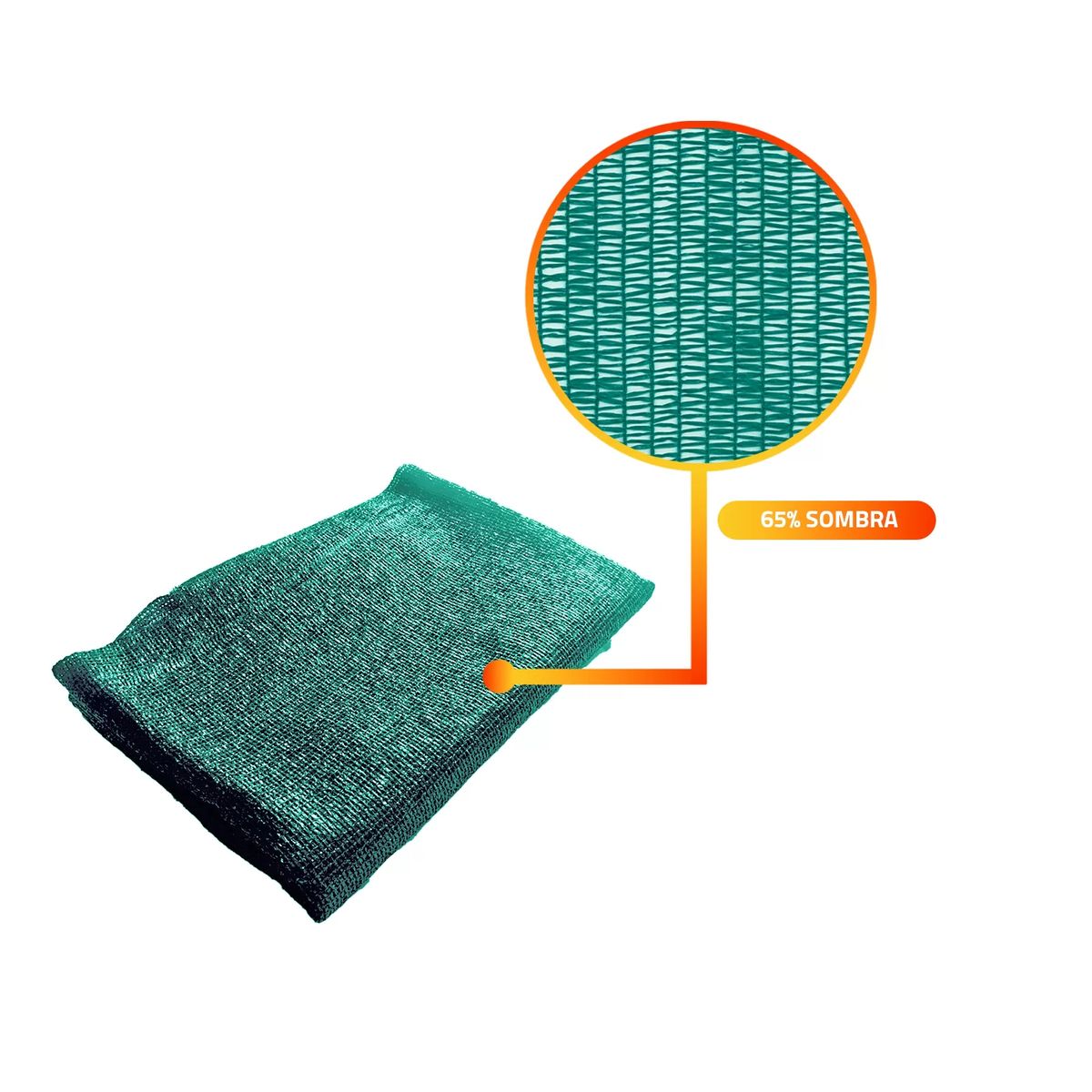 QRUBBER - Malla Raschel Verde 2,1 x 50 Mts. Sombra 65% - Qrubber