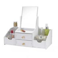 Organizador Mini Joyero Tocador Espejo Joyero Cuadrado