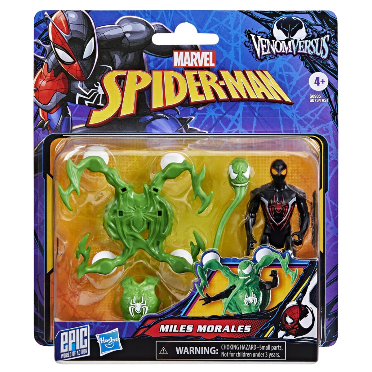 MARVEL - Figura de Acción Spiderman Epic World of Action VenomVersus Miles Morales