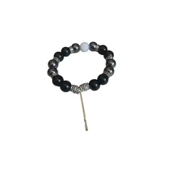 GENERICO - Pulsera piedra Onix hematita y calcedonia_.
