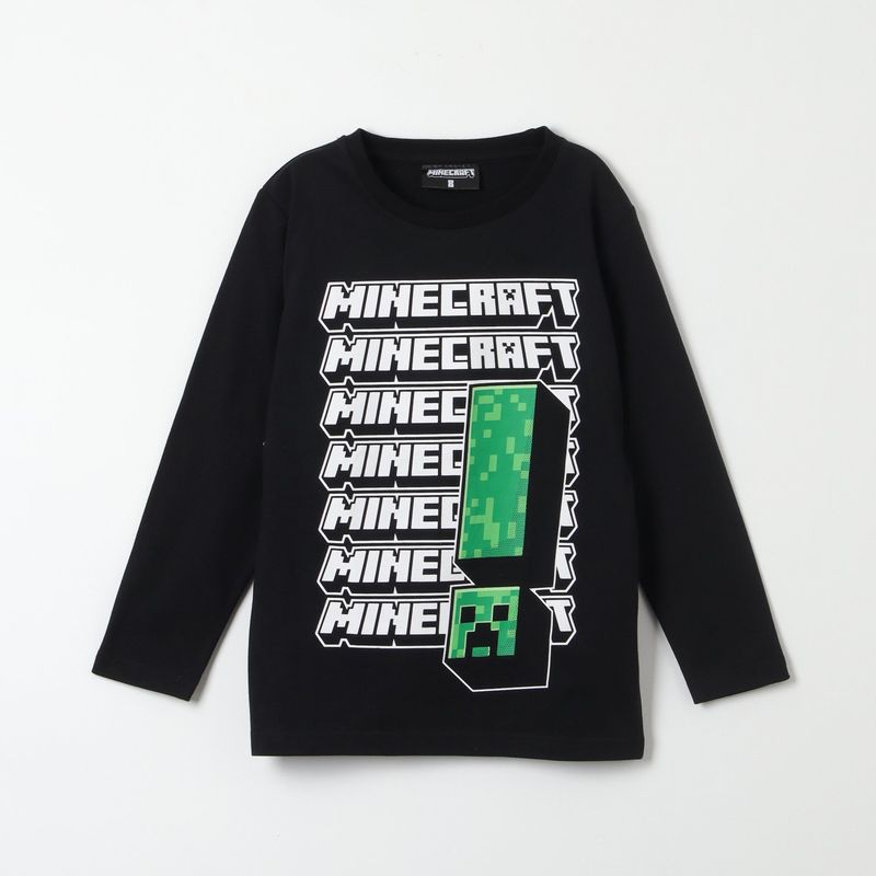 MINECRAFT - Polera Manga Larga Niño Multi Logo Negro Minecraft