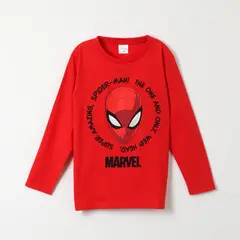MARVEL - Polera Manga Larga Niño Spiderman Web Head Rojo