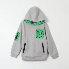 MINECRAFT - Poleron Niño Green Creeper Gris