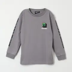 MINECRAFT - Polera Manga Larga Niño Creeper Sss Gris