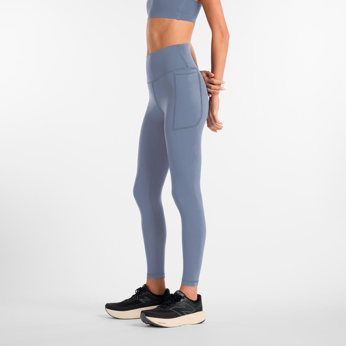 NEW BALANCE - Calza Larga Running Mujer New Balance Celeste