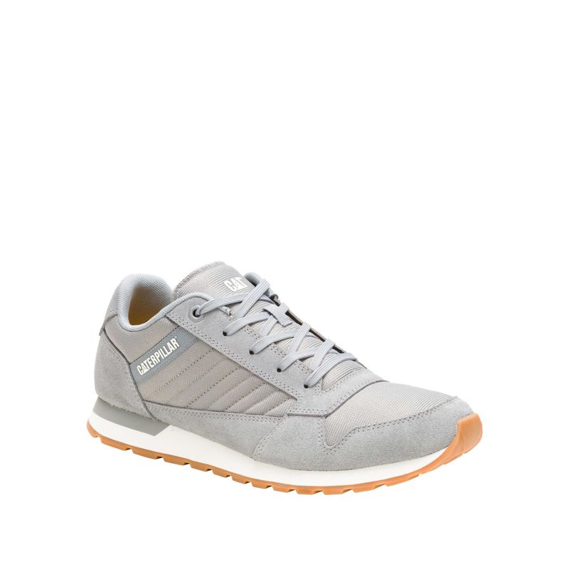 CAT - Zapatilla Cuero Hombre Ventura Gris Claro CAT