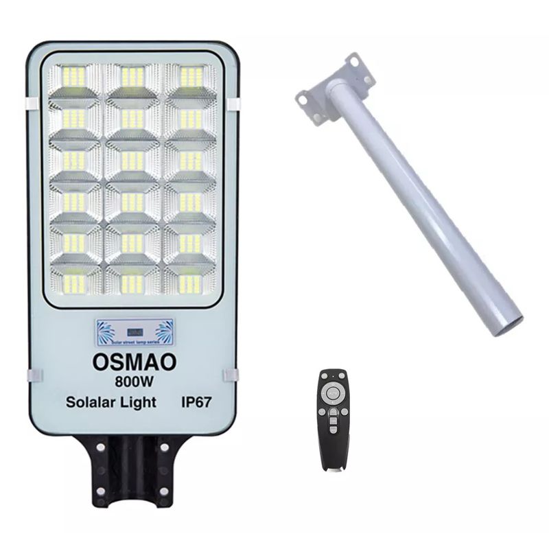 GENERICO - Foco Solar 800w Potente Luz Led Exterior + Soporte Blanco