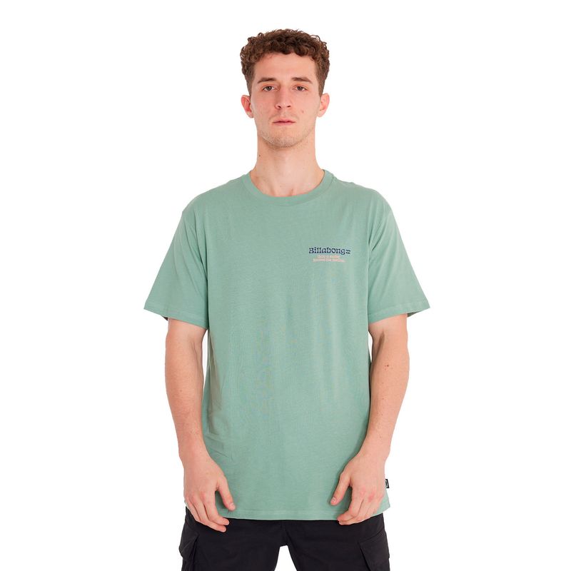 BILLABONG - Polera Hombre Twin Fins Verde BILLABONG