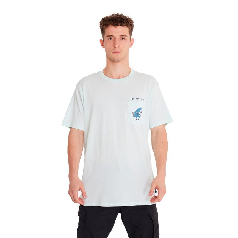BILLABONG - Polera Hombre Funghi Pocket Blanco BILLABONG