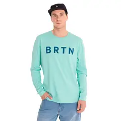 BURTON - Polera manga larga Hombre Long Sl Verde Agua