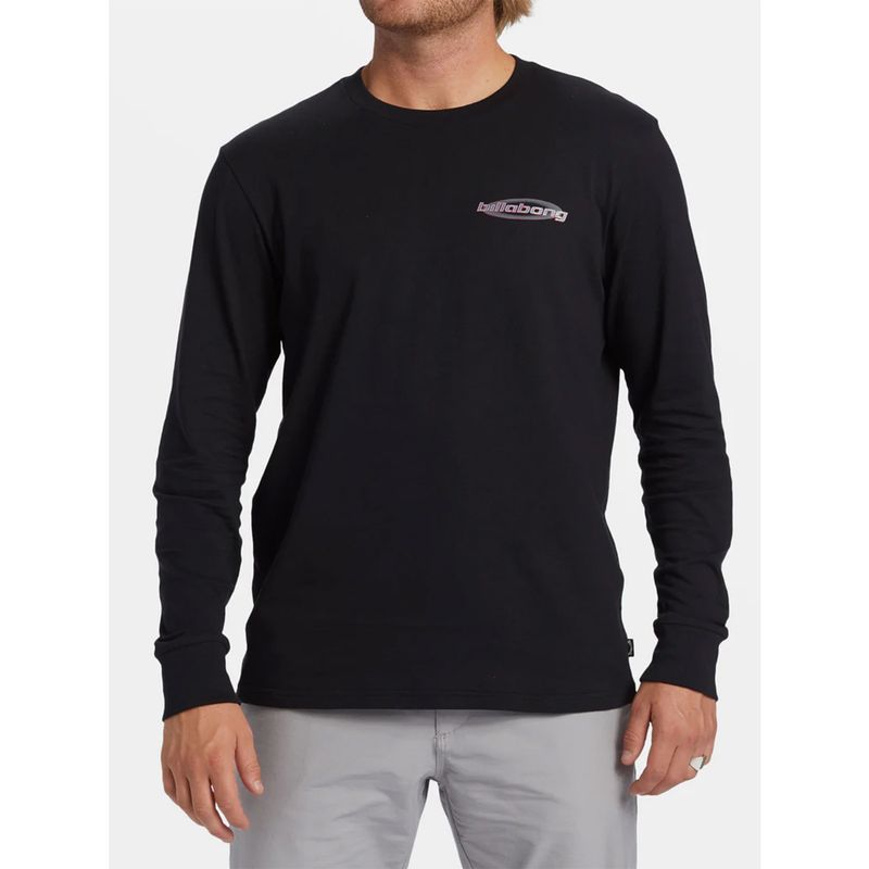 BILLABONG - Polera manga larga Hombre Walled Negra BILLABONG