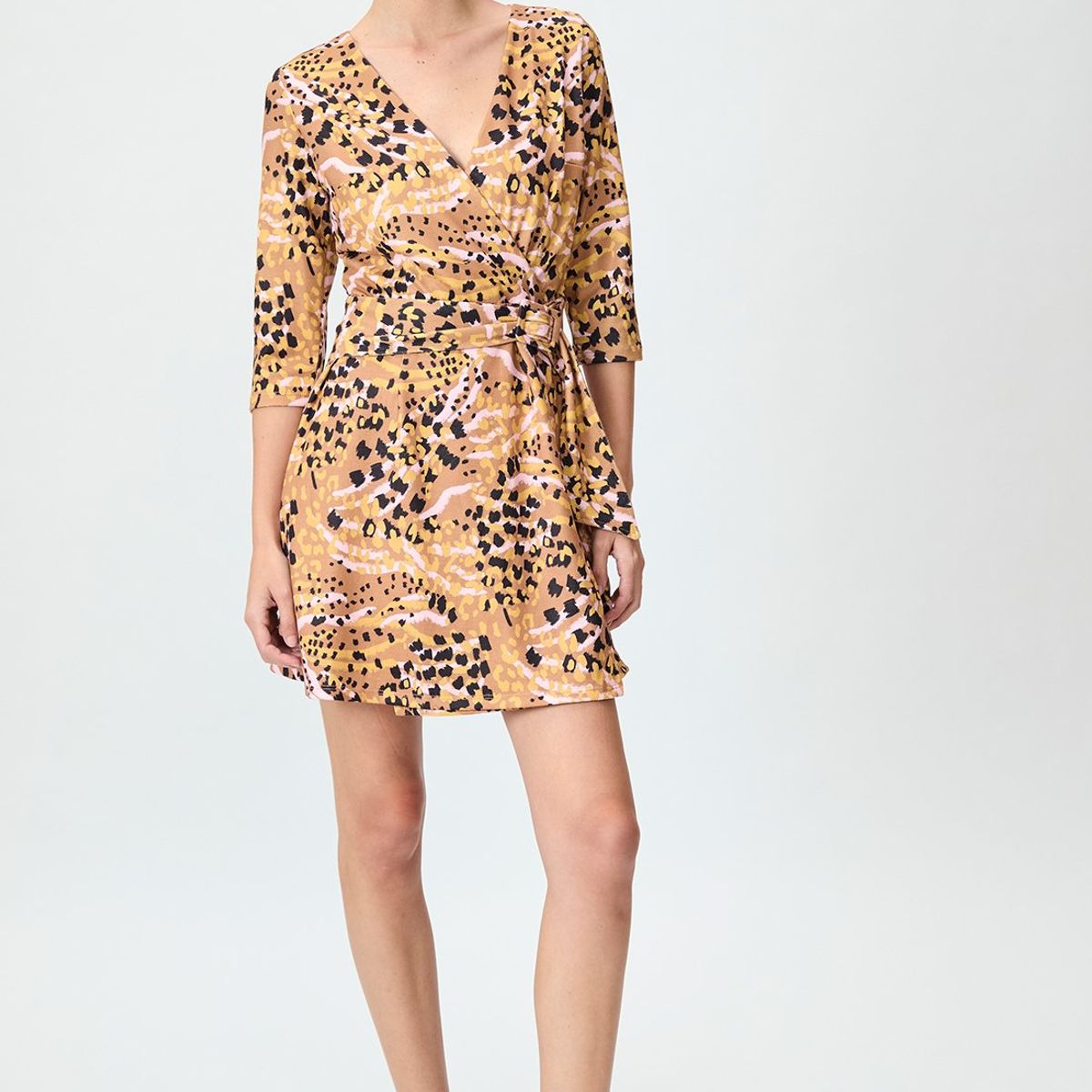 IO - Vestido Corto Café Mujer Io