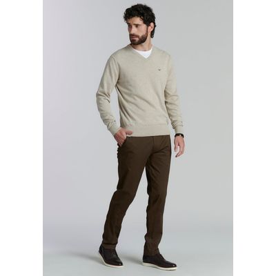 Imagen 2 del producto Sweater V Neck Melange F Smart Casual Beige