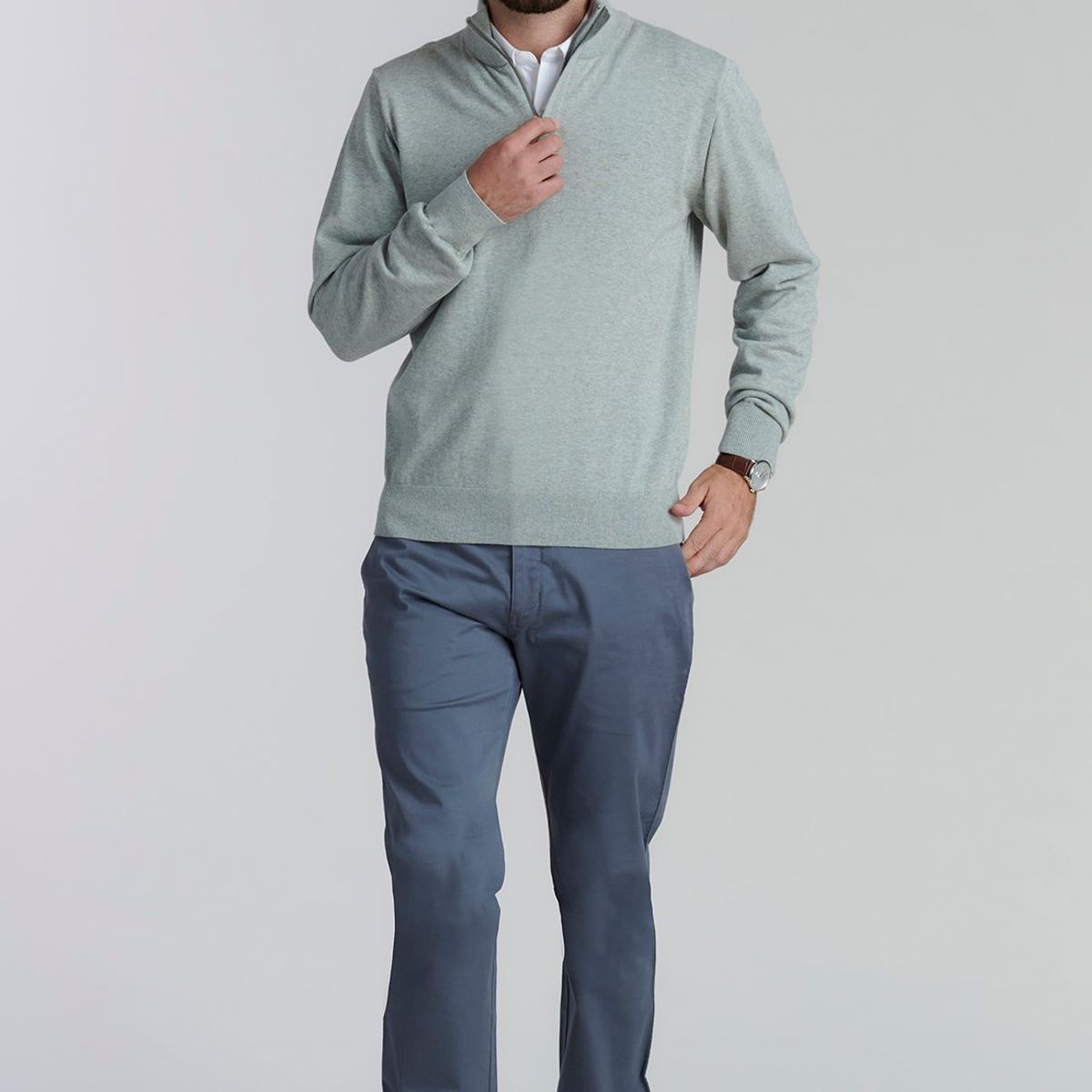 FEROUCH - Sweater Oklahoma F Business Gris Ferouch