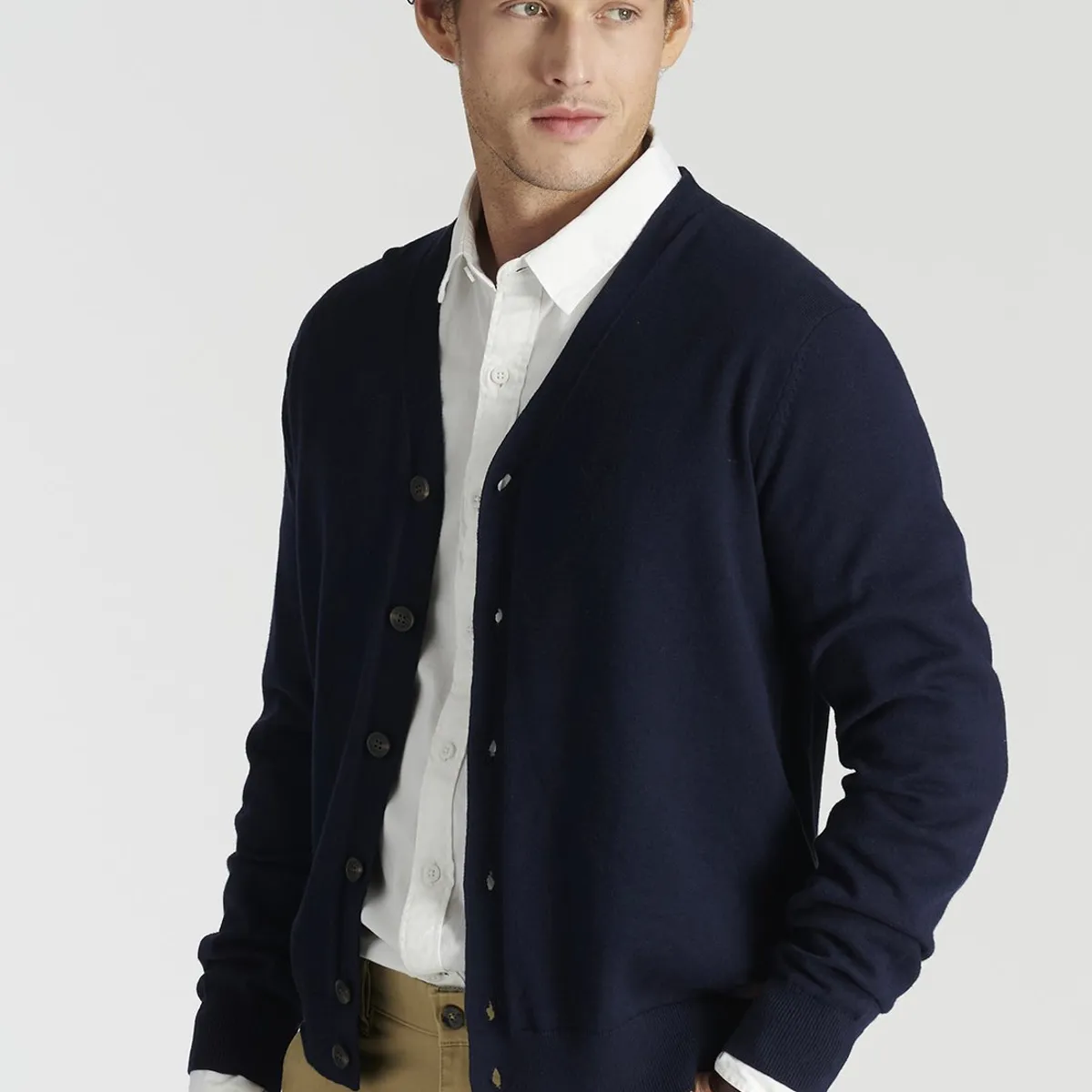 NEW MAN - Cardigan  Boiro Heritage Azul Newman