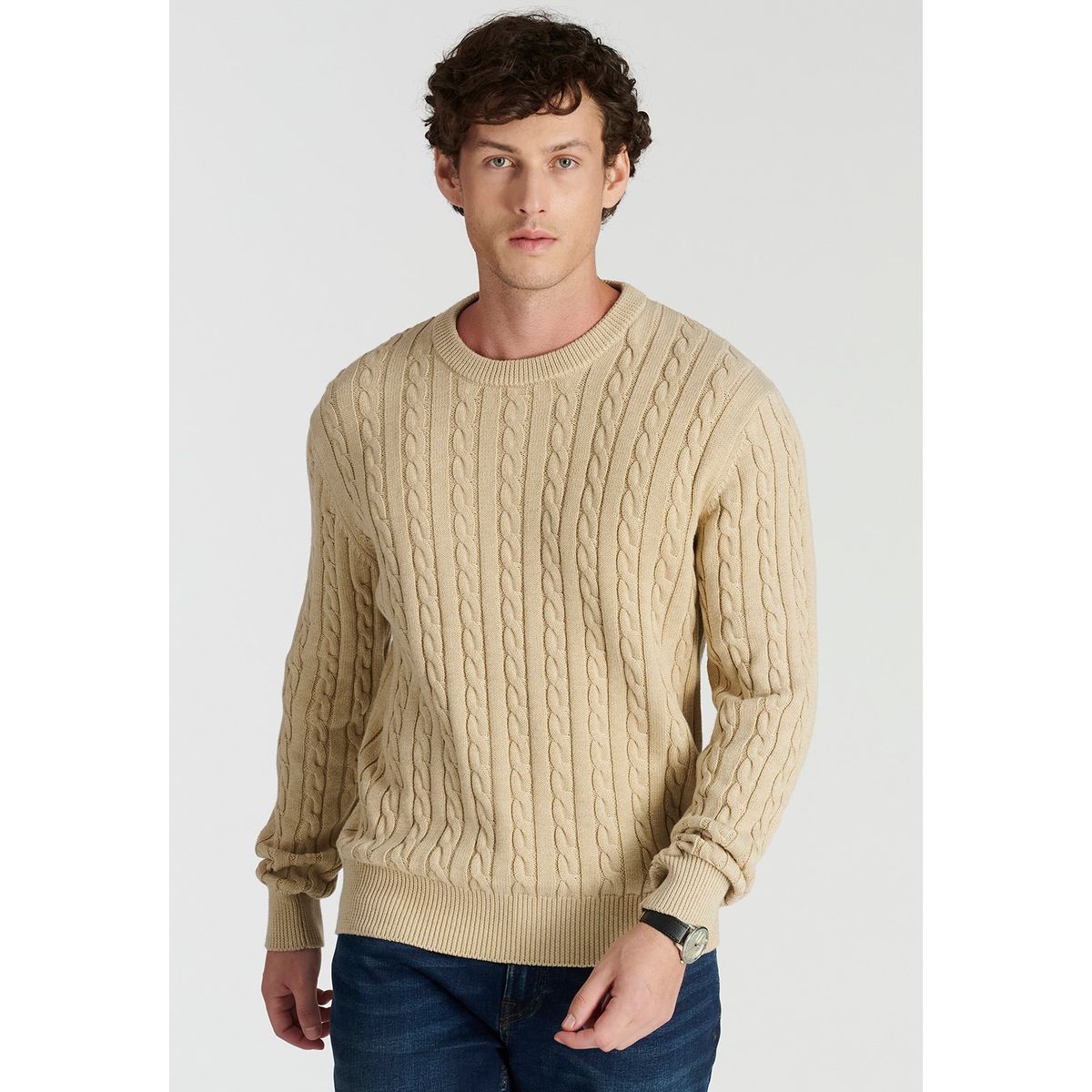 NEW MAN - Sweater Malaga Heritage Beige Newman