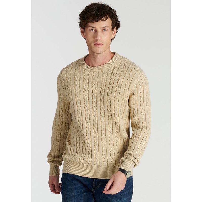 NEW MAN - Sweater Malaga Heritage Beige Newman.