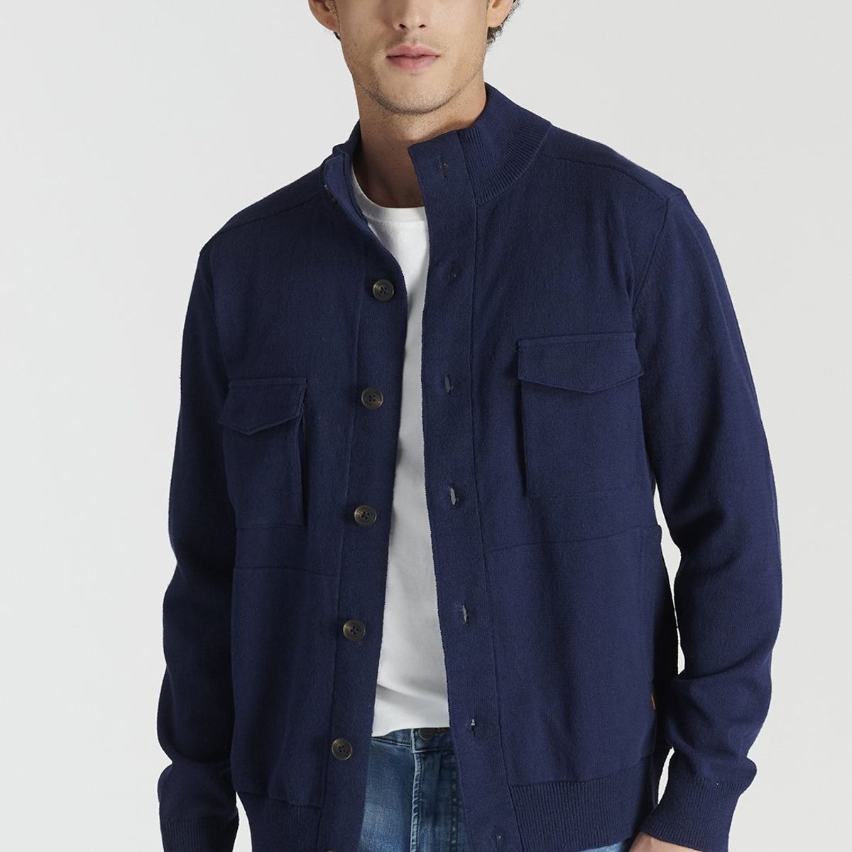 NEW MAN - Cardigan Montcada Heritage Azul Newman