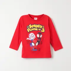 MARVEL - Polera Manga Larga Niño Spidey Power Of 3 Rojo