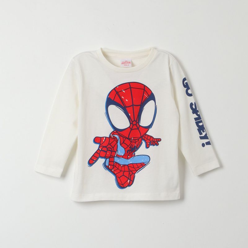 MARVEL - Polera Manga Larga Niño Spidey Go Spidey Beige Marvel