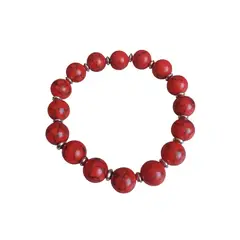 GENERICO - Pulsera piedra natural roja