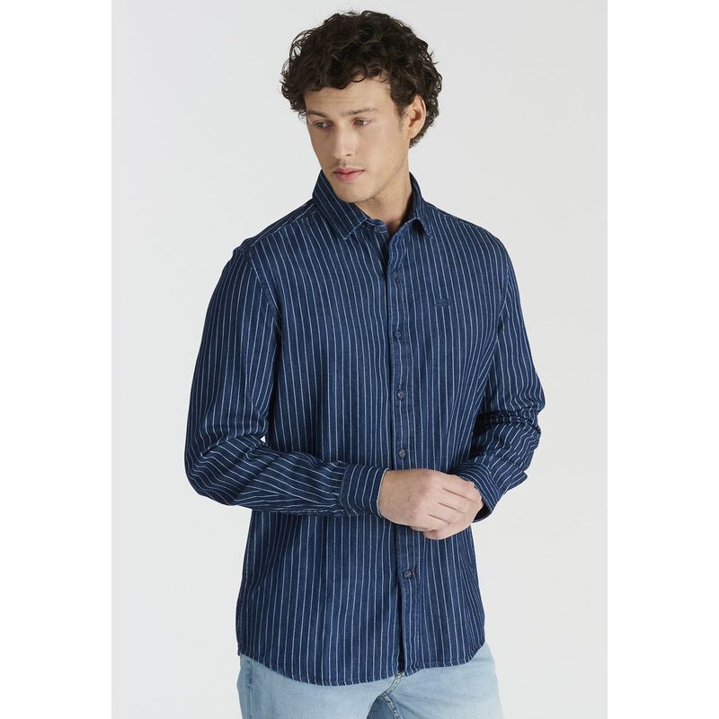 NEW MAN - Camisa Ethan Avant-Garde Azul Newman