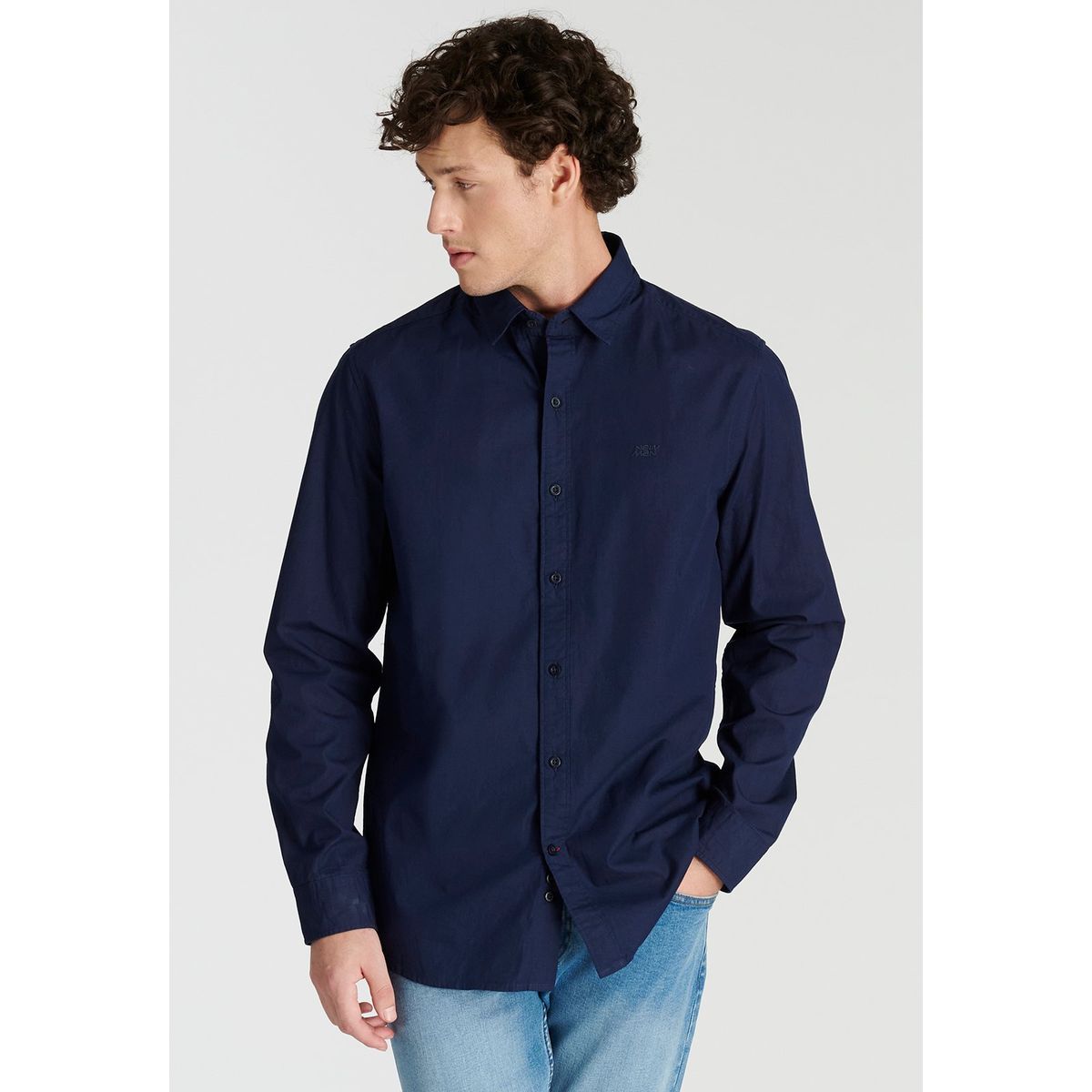 NEW MAN - Camisa Bedford Avant-Garde Azul Newman